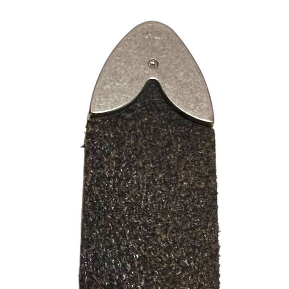 Urban Outfitters Leather Belt Black with Silver Hardware Unisex Small/Medium - Picture 13 of 13